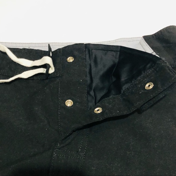 Maui Nix Swim Trunks Board Surf Shorts Men's Sz 30 Black Side Pocket - Picture 10 of 10